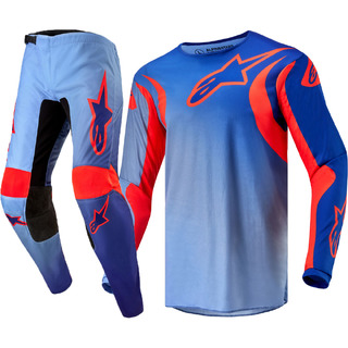 Alpinestars 2024 Fluid Lucent Blue Ram/Hot Orange Jersey at MXstore